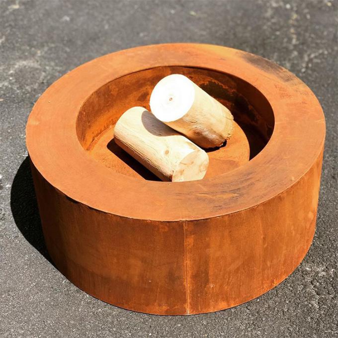Espessura distintiva Heater Corten Steel Fire Pit de Rusty Metal 2mm do aço de Corten para o fogo exterior Pit Bowl