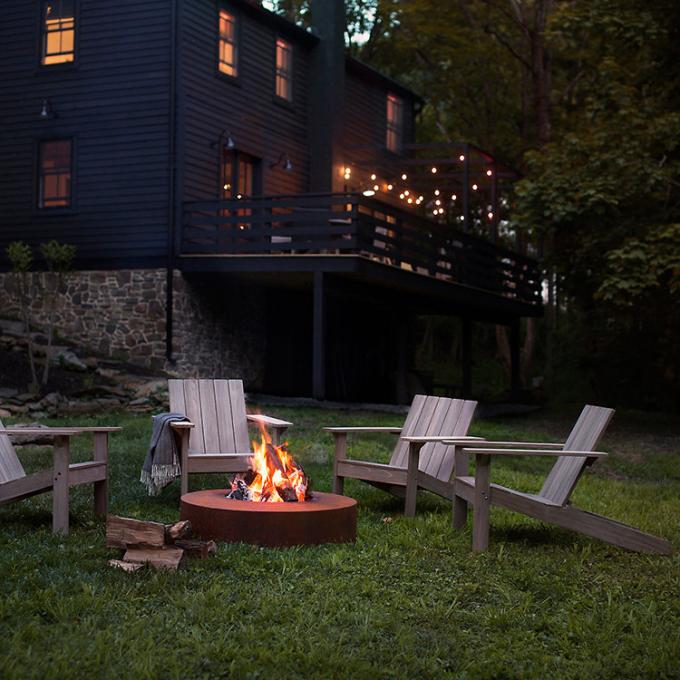 Fogo de aço Pit Camping For Outside Wood de Corten do jardim exterior redondo portátil que queima-se para exterior e o jardim