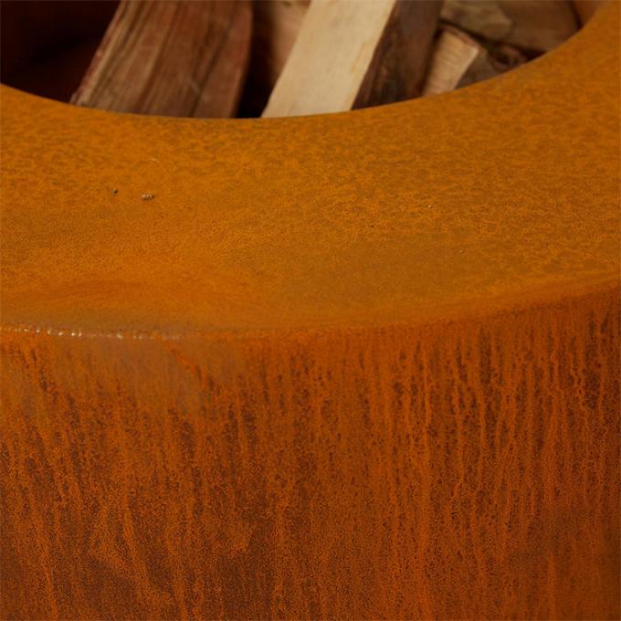 Espessura distintiva Heater Corten Steel Fire Pit de Rusty Metal 2mm do aço de Corten para o fogo exterior Pit Bowl