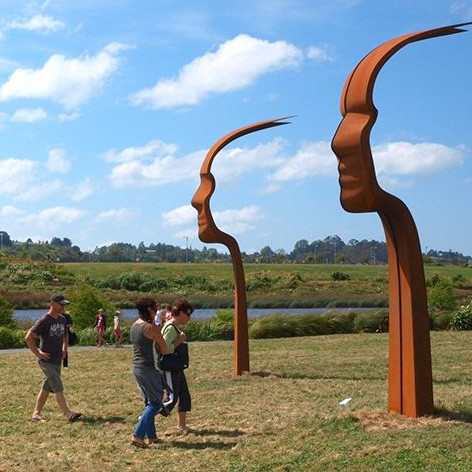 Jarda oxidada de aço Art Corten Steel Sculpture do metal de Corten do projeto moderno