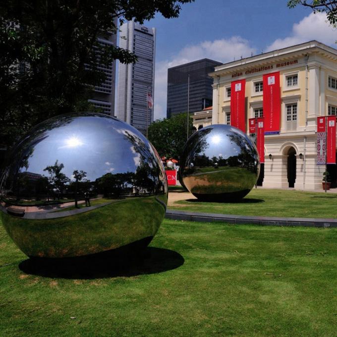 Grande escultura de aço inoxidável das bolas de metal da esfera oca para a decoração exterior