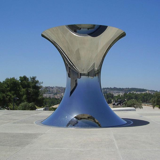 Escultura de aço inoxidável abstrata moderna de Art Mirror Polished Metal Statue