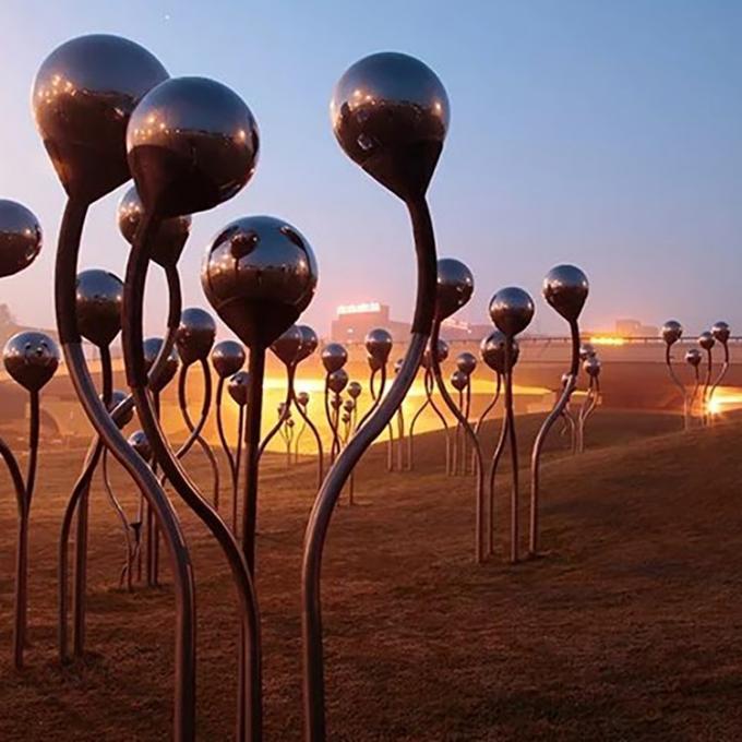 Esculturas de aço de Forest Metal Art Statue Stainless da bola famosa para exterior