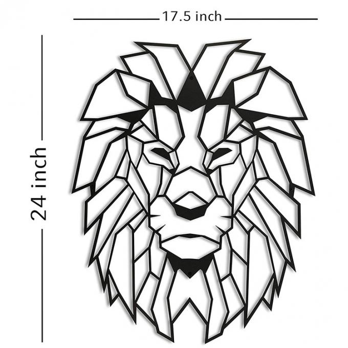 Arte finala estética de Lion Wall Decorations Animal Metal do metal da decoração da casa da quinta do projeto para a cabine rústica