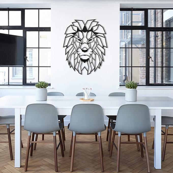 Arte finala estética de Lion Wall Decorations Animal Metal do metal da decoração da casa da quinta do projeto para a cabine rústica
